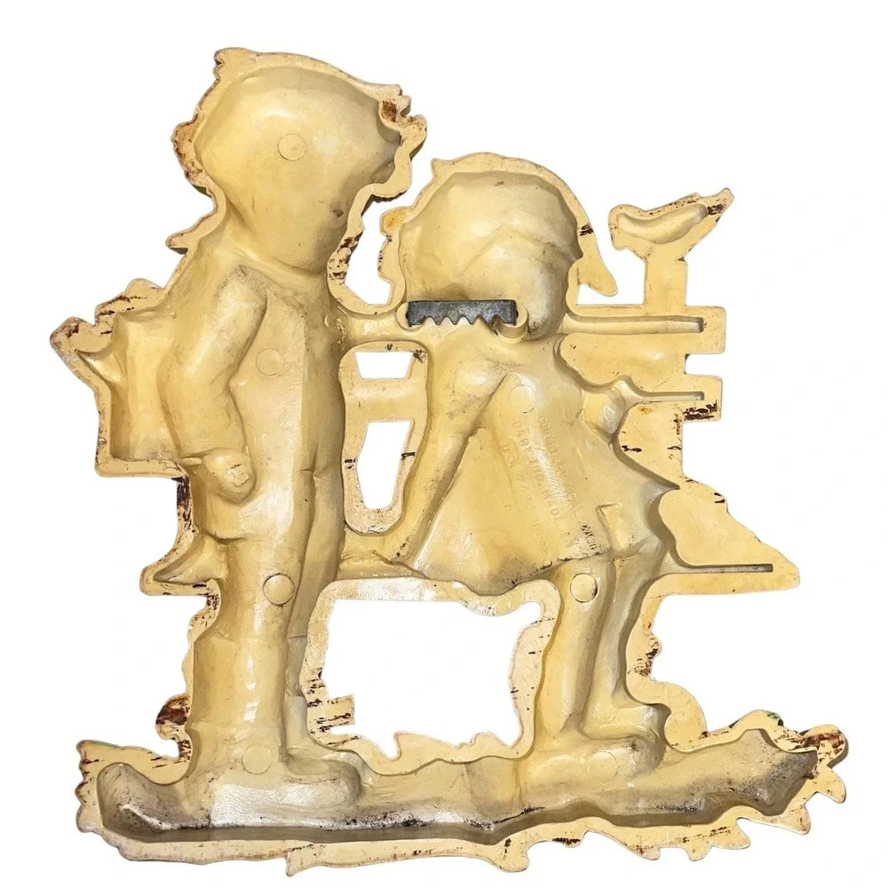 Vintage HOMCO‎ Boy & Girl Wall Plaques 1977 Dart Industries Nursery Decor Set 2